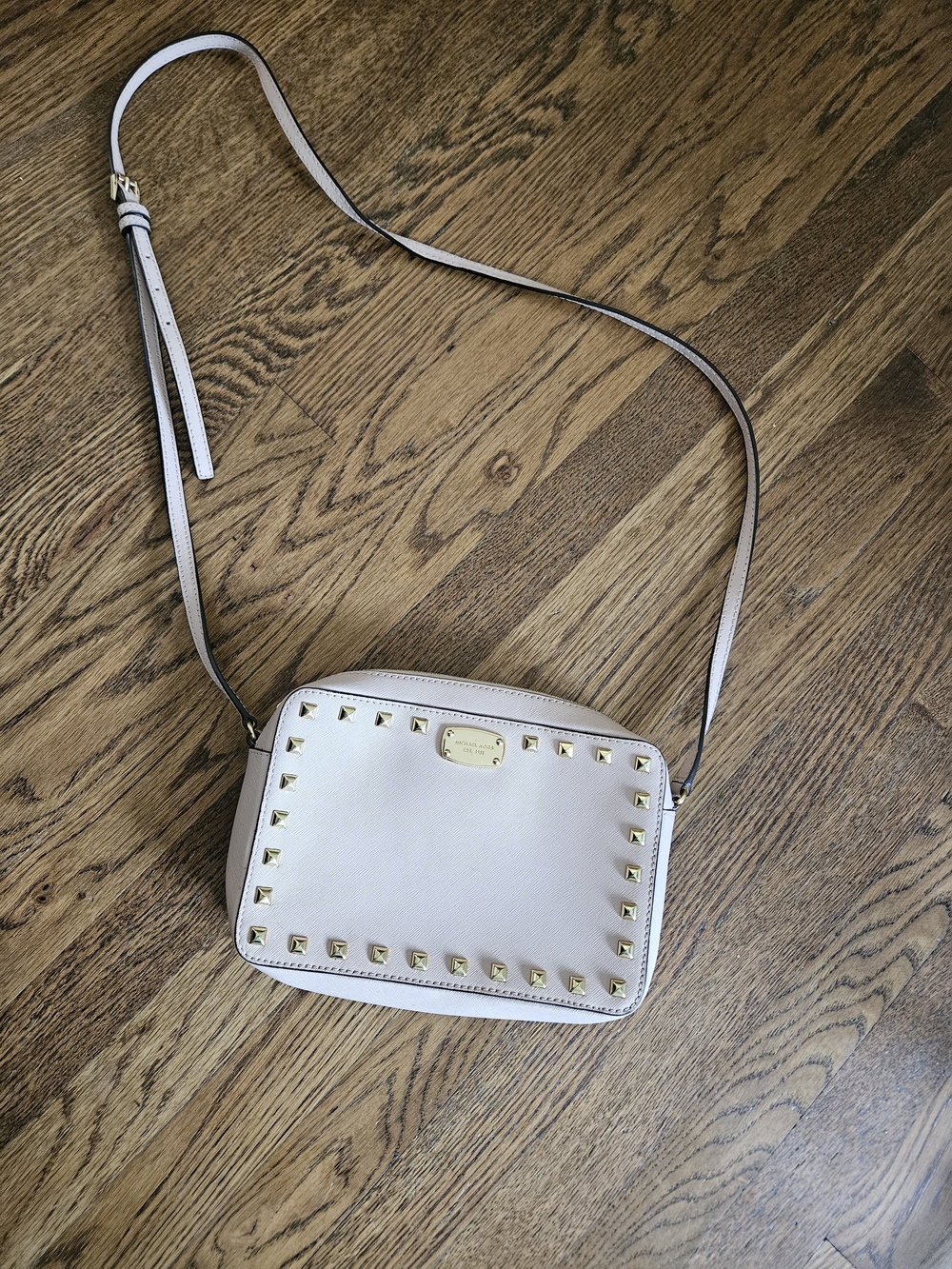 Michael Kors Light Pink Studded Crossbody Bag